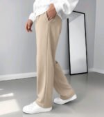 بنطلون وايد ليج قطن